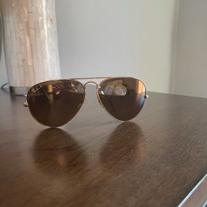 Ray-Ban Gold and Black Sunglasses